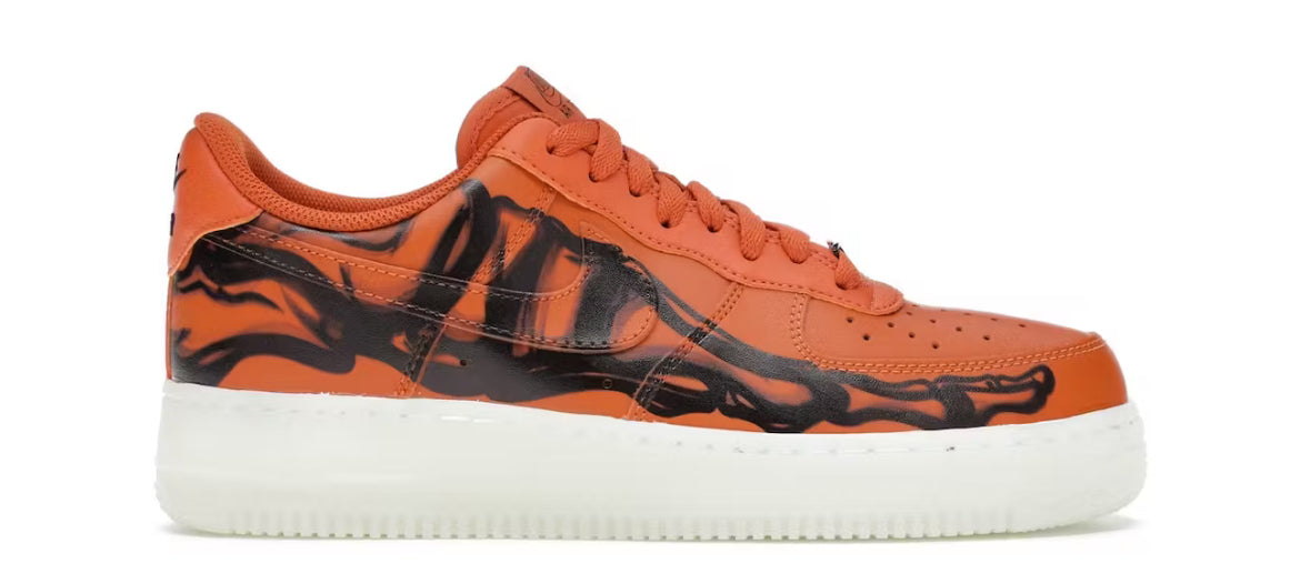Nike Air Force 1 Low Halloween Skeleton Orange