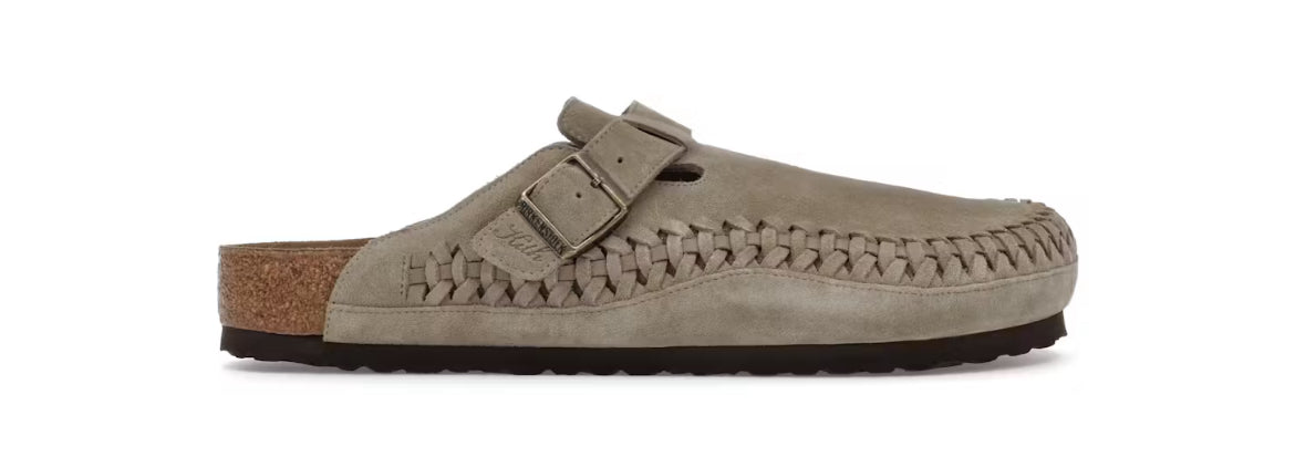 Birkenstock Boston Braided Suede KITH Taupe