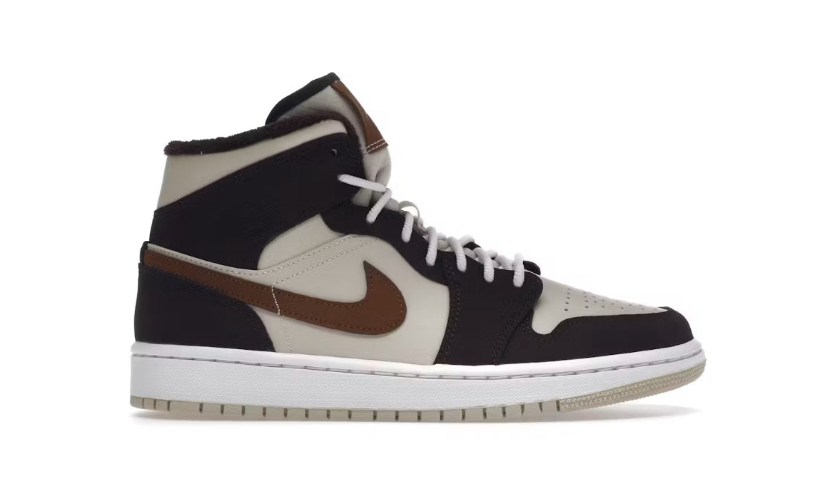 Jordan 1 Mid Brown Basalt Oatmeal