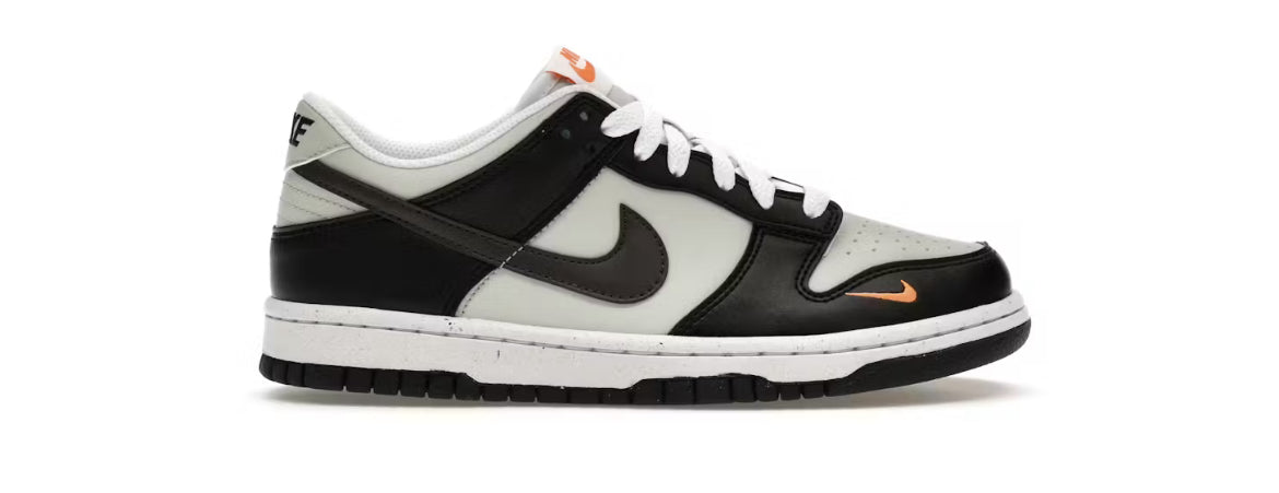 Nike Dunk Low Black Total Orange Mini Swoosh
