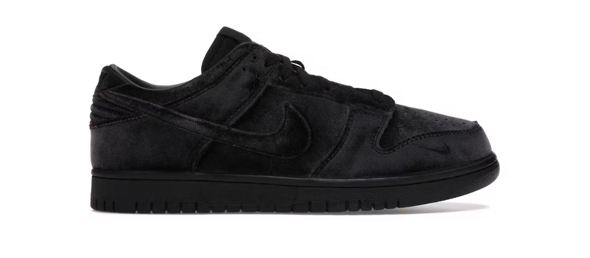 Nike Dunk Low Dover Street Market Triple Black Velvet